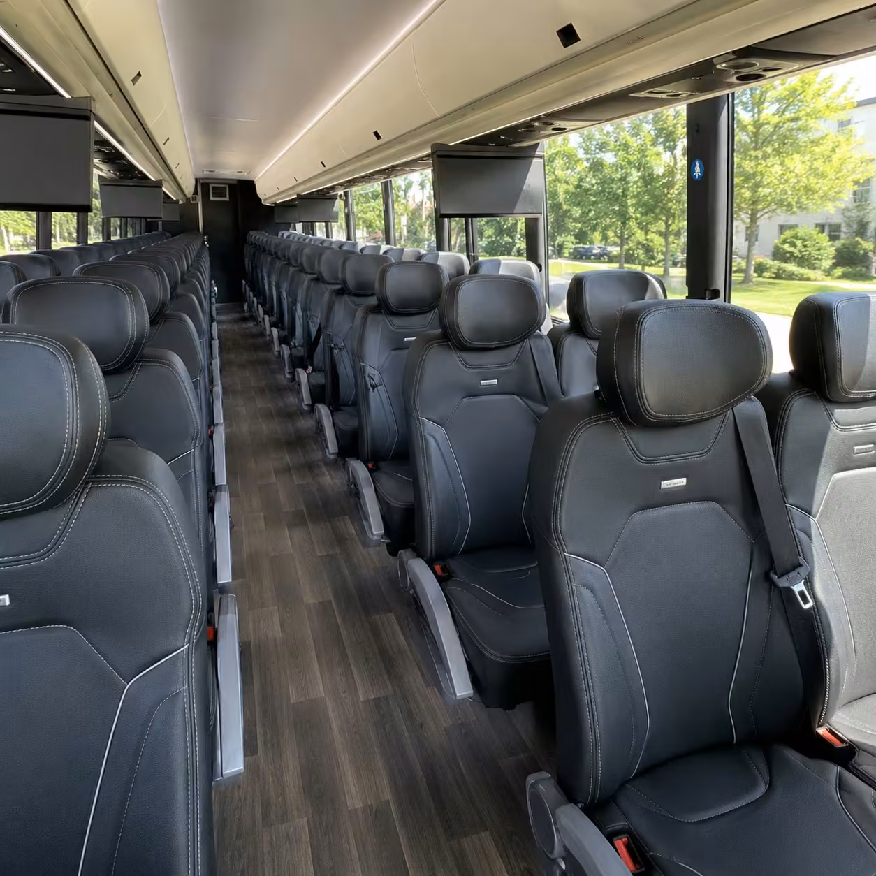 40 56 passenger charter bus interior