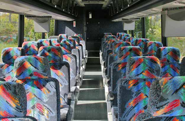 charter bus rental Pine Bluff interior