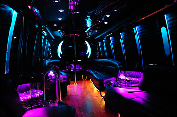 party bus Conway interior