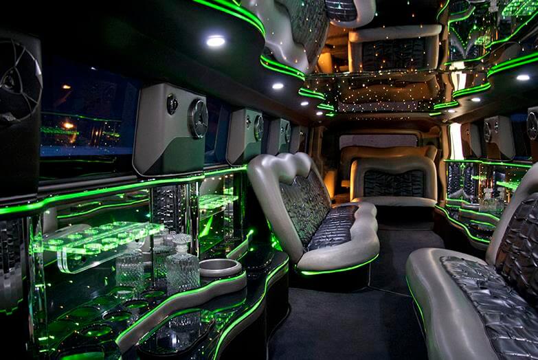white hummer rental interior Springdale
