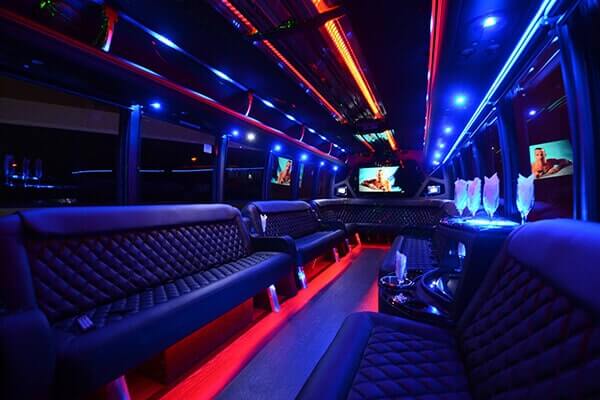 30 passenger party bus West Memphis interior