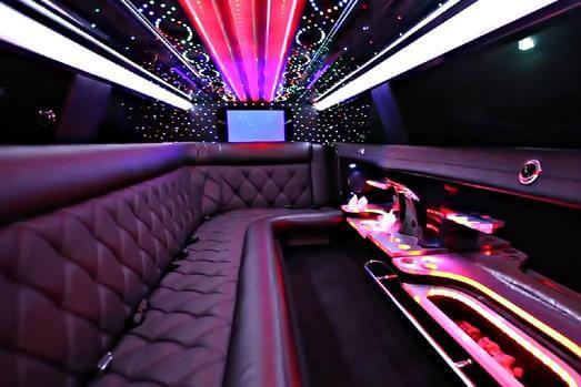 white escalade limo interior Rogers